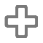 An icon of a plus symbol. 